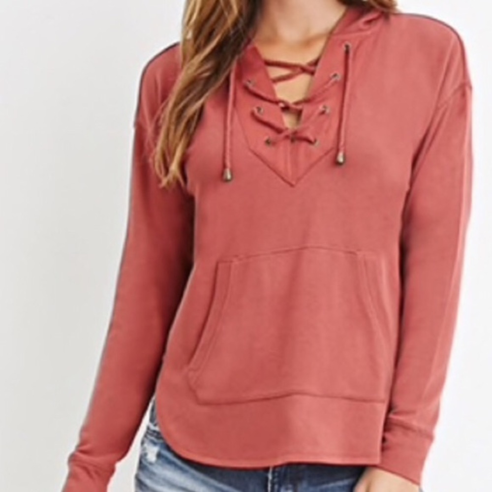 Forever 21 Criss Cross Front Long Sleeve